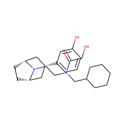 O=C(CO)N(CCN1[C@H]2CC[C@@H]1C[C@H](c1cccc(O)c1)C2)CC1CCCCC1 ZINC000117293166