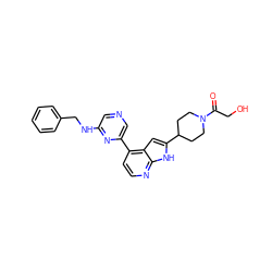O=C(CO)N1CCC(c2cc3c(-c4cncc(NCc5ccccc5)n4)ccnc3[nH]2)CC1 ZINC000226085312