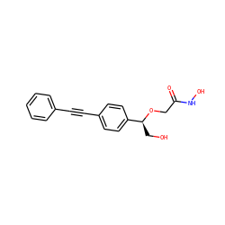 O=C(CO[C@@H](CO)c1ccc(C#Cc2ccccc2)cc1)NO ZINC000103233455
