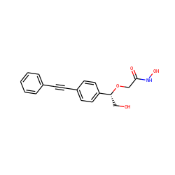 O=C(CO[C@H](CO)c1ccc(C#Cc2ccccc2)cc1)NO ZINC000103233452