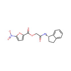 O=C(COC(=O)c1ccc([N+](=O)[O-])o1)N[C@H]1CCc2ccccc21 ZINC000066251840
