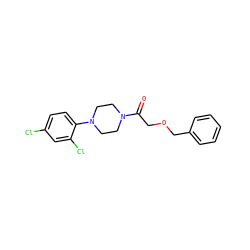 O=C(COCc1ccccc1)N1CCN(c2ccc(Cl)cc2Cl)CC1 ZINC000064560475