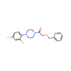 O=C(COCc1ccccn1)N1CCN(c2ccc(Cl)cc2Cl)CC1 ZINC000064573134