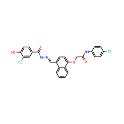 O=C(COc1ccc(/C=N/NC(=O)c2ccc(O)c(Cl)c2)c2ccccc12)Nc1ccc(Cl)cc1 ZINC000013492715