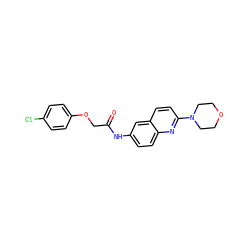 O=C(COc1ccc(Cl)cc1)Nc1ccc2nc(N3CCOCC3)ccc2c1 ZINC000036351916