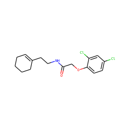 O=C(COc1ccc(Cl)cc1Cl)NCCC1=CCCCC1 ZINC000000068706