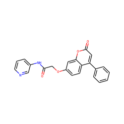 O=C(COc1ccc2c(-c3ccccc3)cc(=O)oc2c1)Nc1cccnc1 ZINC000006671886