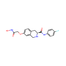 O=C(COc1ccc2c(c1)CN[C@H](C(=O)Nc1ccc(F)cc1)C2)NO ZINC000045356725