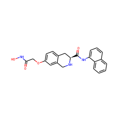 O=C(COc1ccc2c(c1)CN[C@H](C(=O)Nc1cccc3ccccc13)C2)NO ZINC000045356918