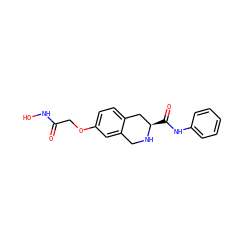 O=C(COc1ccc2c(c1)CN[C@H](C(=O)Nc1ccccc1)C2)NO ZINC000045338400