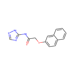 O=C(COc1ccc2ccccc2c1)Nc1ncn[nH]1 ZINC000004699525