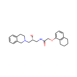O=C(COc1cccc2c1CCCC2)NC[C@@H](O)CN1CCc2ccccc2C1 ZINC000220015292