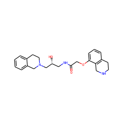 O=C(COc1cccc2c1CNCC2)NC[C@@H](O)CN1CCc2ccccc2C1 ZINC000218916277