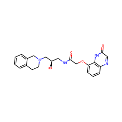 O=C(COc1cccc2ncc(=O)[nH]c12)NC[C@@H](O)CN1CCc2ccccc2C1 ZINC000218918160