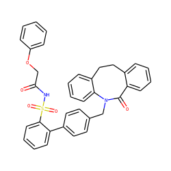 O=C(COc1ccccc1)NS(=O)(=O)c1ccccc1-c1ccc(CN2C(=O)c3ccccc3CCc3ccccc32)cc1 ZINC000026651447