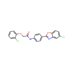 O=C(COc1ccccc1Cl)Nc1ccc(-c2nc3cc(Cl)ccc3o2)cc1 ZINC000006227152