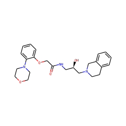 O=C(COc1ccccc1N1CCOCC1)NC[C@@H](O)CN1CCc2ccccc2C1 ZINC000218911792