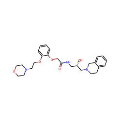 O=C(COc1ccccc1OCCN1CCOCC1)NC[C@H](O)CN1CCc2ccccc2C1 ZINC001772621492