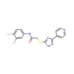 O=C(CSc1nc(-c2ccncc2)n[nH]1)Nc1ccc(Cl)c(Cl)c1 ZINC000015913415