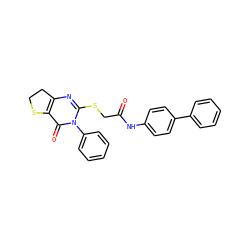 O=C(CSc1nc2c(c(=O)n1-c1ccccc1)SCC2)Nc1ccc(-c2ccccc2)cc1 ZINC000095581003