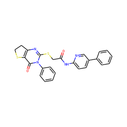 O=C(CSc1nc2c(c(=O)n1-c1ccccc1)SCC2)Nc1ccc(-c2ccccc2)cn1 ZINC000095583412