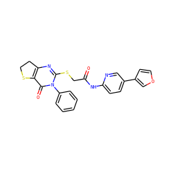 O=C(CSc1nc2c(c(=O)n1-c1ccccc1)SCC2)Nc1ccc(-c2ccoc2)cn1 ZINC000095582815