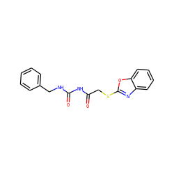 O=C(CSc1nc2ccccc2o1)NC(=O)NCc1ccccc1 ZINC000002658600