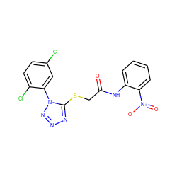 O=C(CSc1nnnn1-c1cc(Cl)ccc1Cl)Nc1ccccc1[N+](=O)[O-] ZINC000034817562