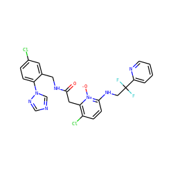 O=C(Cc1c(Cl)ccc(NCC(F)(F)c2ccccn2)[n+]1[O-])NCc1cc(Cl)ccc1-n1cncn1 ZINC000028524767