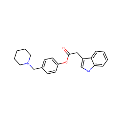 O=C(Cc1c[nH]c2ccccc12)Oc1ccc(CN2CCCCC2)cc1 ZINC000096914952
