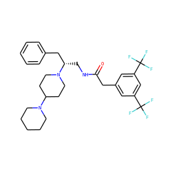 O=C(Cc1cc(C(F)(F)F)cc(C(F)(F)F)c1)NC[C@@H](Cc1ccccc1)N1CCC(N2CCCCC2)CC1 ZINC000027517897
