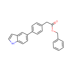 O=C(Cc1ccc(-c2ccc3[nH]ccc3c2)cc1)OCc1ccccc1 ZINC000653799905