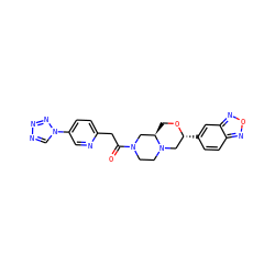 O=C(Cc1ccc(-n2cnnn2)cn1)N1CCN2C[C@@H](c3ccc4nonc4c3)OC[C@@H]2C1 ZINC000219374419