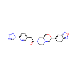 O=C(Cc1ccc(-n2cnnn2)nc1)N1CCN2C[C@@H](c3ccc4nonc4c3)OC[C@@H]2C1 ZINC000219374216