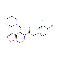 O=C(Cc1ccc(Cl)c(Cl)c1)N1CCc2occc2[C@@H]1CN1CC=CCC1 ZINC000003775444