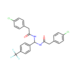 O=C(Cc1ccc(Cl)cc1)NC(NC(=O)Cc1ccc(Cl)cc1)c1ccc(C(F)(F)F)cc1 ZINC000095576826