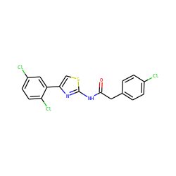 O=C(Cc1ccc(Cl)cc1)Nc1nc(-c2cc(Cl)ccc2Cl)cs1 ZINC000103235263