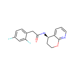 O=C(Cc1ccc(F)cc1F)N[C@@H]1CCOc2ncccc21 ZINC000146611332