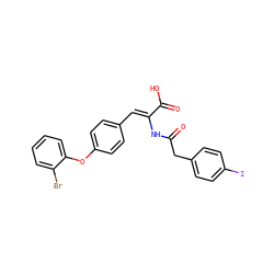 O=C(Cc1ccc(I)cc1)N/C(=C\c1ccc(Oc2ccccc2Br)cc1)C(=O)O ZINC000028520701