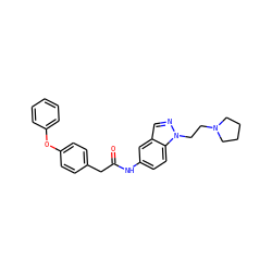 O=C(Cc1ccc(Oc2ccccc2)cc1)Nc1ccc2c(cnn2CCN2CCCC2)c1 ZINC000013685191