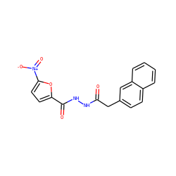 O=C(Cc1ccc2ccccc2c1)NNC(=O)c1ccc([N+](=O)[O-])o1 ZINC000013649163