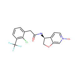 O=C(Cc1cccc(C(F)(F)F)c1Cl)N[C@@H]1COc2c[n+]([O-])ccc21 ZINC000146521200