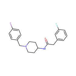 O=C(Cc1cccc(F)c1)NC1CCN(Cc2ccc(I)cc2)CC1 ZINC000013470643