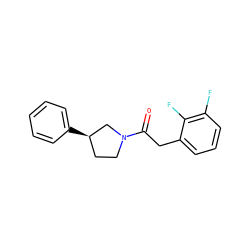 O=C(Cc1cccc(F)c1F)N1CC[C@@H](c2ccccc2)C1 ZINC000087209903