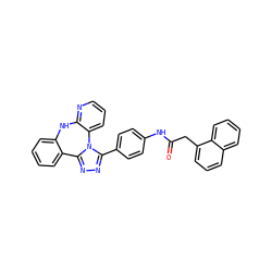 O=C(Cc1cccc2ccccc12)Nc1ccc(-c2nnc3n2-c2cccnc2Nc2ccccc2-3)cc1 ZINC000142461552