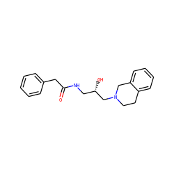 O=C(Cc1ccccc1)NC[C@H](O)CN1CCc2ccccc2C1 ZINC000178581909