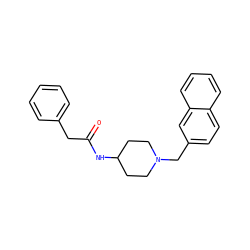 O=C(Cc1ccccc1)NC1CCN(Cc2ccc3ccccc3c2)CC1 ZINC000013470630