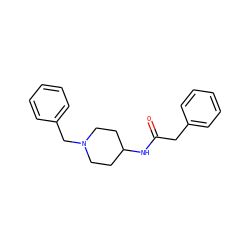 O=C(Cc1ccccc1)NC1CCN(Cc2ccccc2)CC1 ZINC000000162837