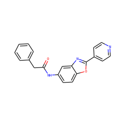 O=C(Cc1ccccc1)Nc1ccc2oc(-c3ccncc3)nc2c1 ZINC000000053301