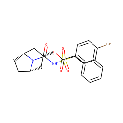 O=C(Cc1ccccc1)O[C@@H]1C[C@@H]2CC[C@H](C1)N2C(=O)NS(=O)(=O)c1ccc(Br)cc1 ZINC000100971000